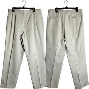 Vintage Lauren Ralph Lauren Pleated Cuffed Trouser Dress Pants Men's 36x32 Beige